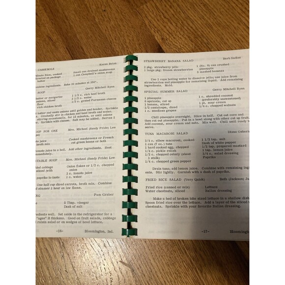 1975 Sigma Upsilon Kappa Delta Bloomington India A Recipe Cookbook Vintage - Picture 9 of 13